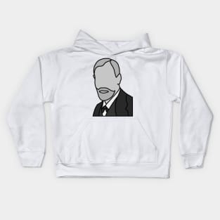 Sigmund Freud Illustration Kids Hoodie